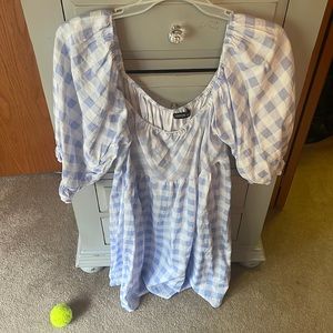 Square neckline plus size dress